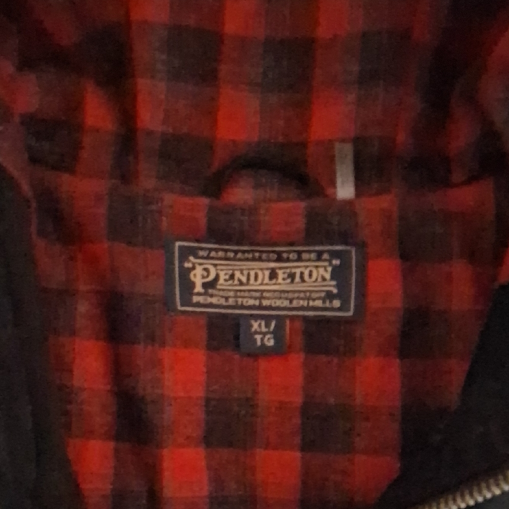 Pendleton Red and Black Plaid Shirt Jacket